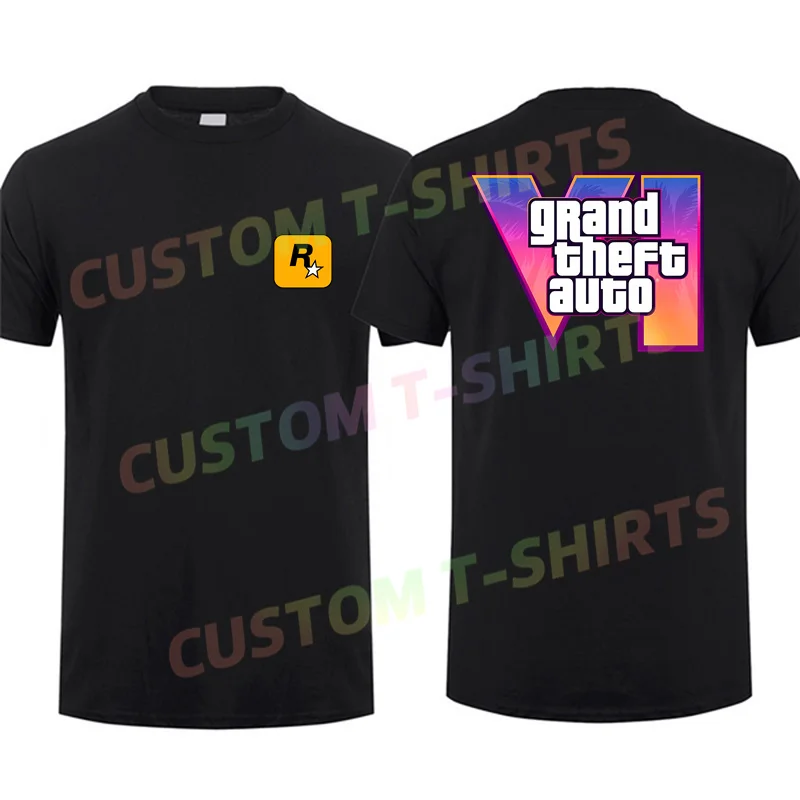 2024 Men T Shirt Casual GTA6 Rockstar Games Logo T-shirt Graphic Summer Short Sleeves 100% Cotton S-3XL
2024 Men T Shirt Casual GTA6 Rockstar Games Logo T-shirt Graphic Summer Short Sleeves 100% Cotton S-3XL