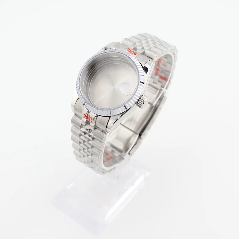36MM Silver Datejust Sapphire Crystal NH35 Mechanical Watch Case for Seiko Mods Replacements Parts
36MM Silver Datejust Sapphire Crystal NH35 Mechanical Watch Case for Seiko Mods Replacements Parts