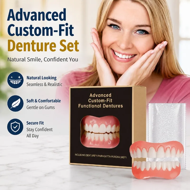Cosmetic False Teeth Makeover Set Dental Beauty Veneer for Tooth Gap Repair Aesthetic Smile Upgrade Oral Accessory Comfortable
Cosmetic False Teeth Makeover Set Dental Beauty Veneer for Tooth Gap Repair Aesthetic Smile Upgrade Oral Accessory Comfortable