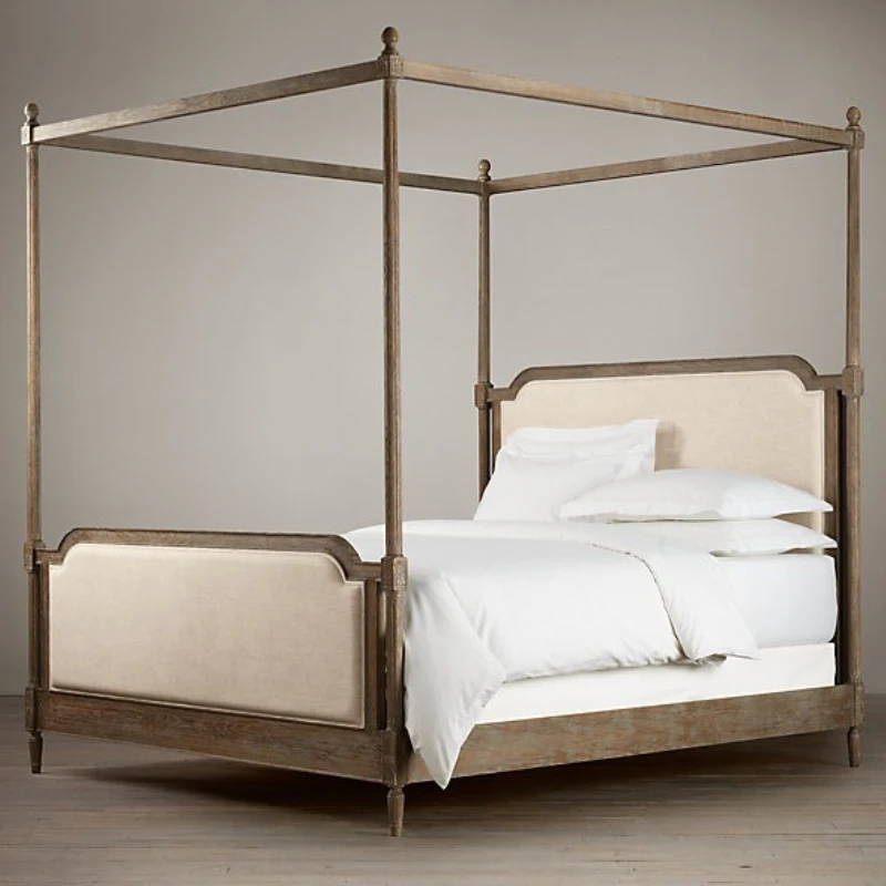 Classical solid wood bed carving French country retro linen furniture American simple solid wood
Classical solid wood bed carving French country retro linen furniture American simple solid wood