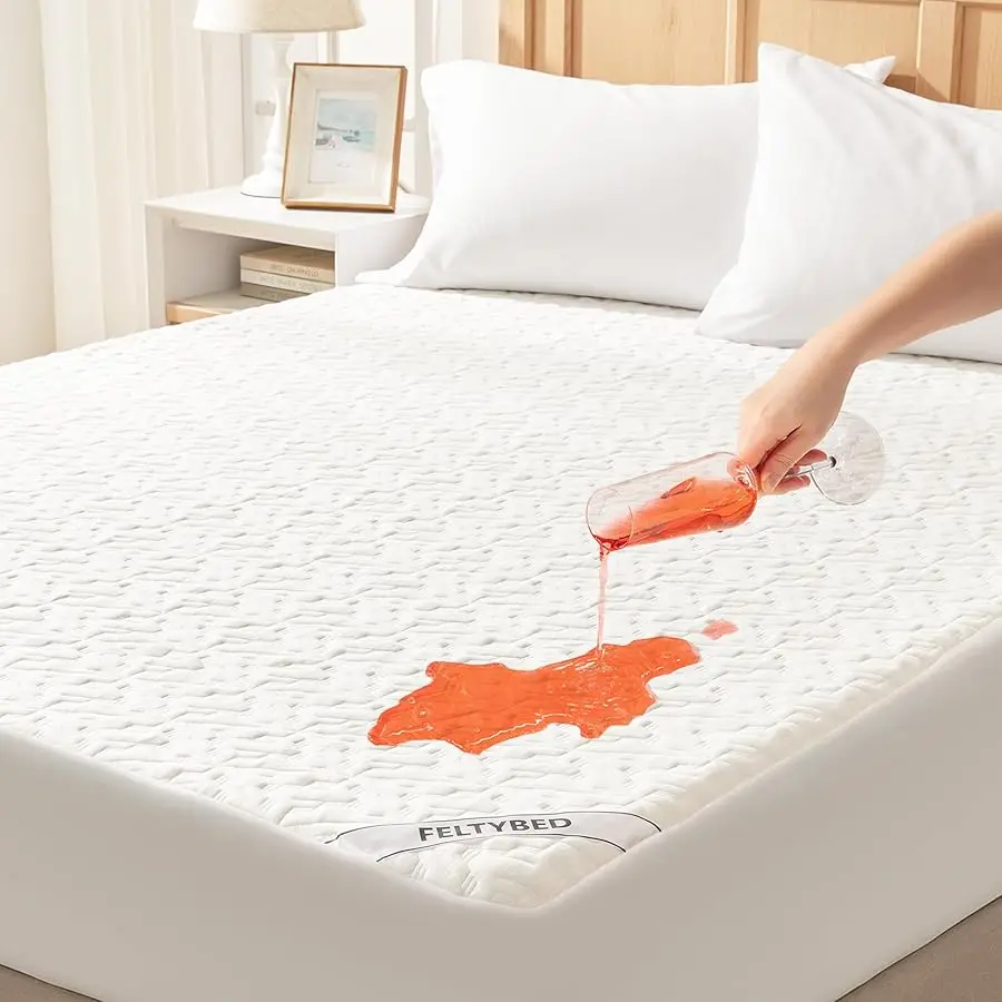 Waterproof Mattress Protector King Size,Mattress Bed Co er, 3D Air Fabric Breathable Mattress Pad Fitted with Deep Pocket 6"- 15
Waterproof Mattress Protector King Size,Mattress Bed Co er, 3D Air Fabric Breathable Mattress Pad Fitted with Deep Pocket 6"- 15