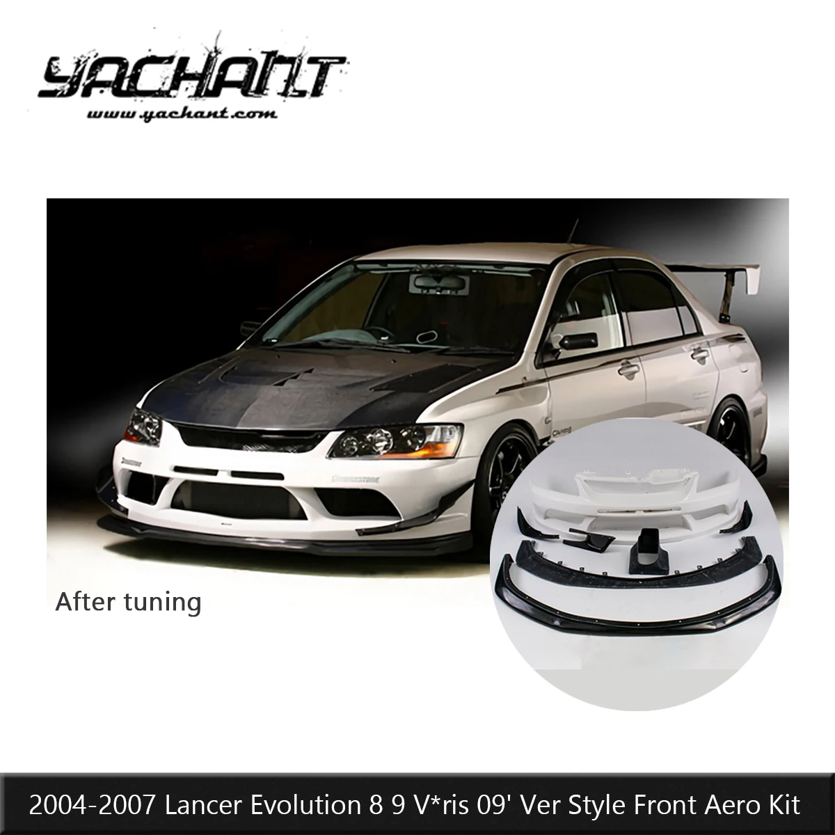 Separate Parts Available FRP Varis 09' Ver Style Front Aero Kit Fit For 2004-2007 Evolution 8 9 Front Bumper Lip Diffuser
Separate Parts Available FRP Varis 09' Ver Style Front Aero Kit Fit For 2004-2007 Evolution 8 9 Front Bumper Lip Diffuser