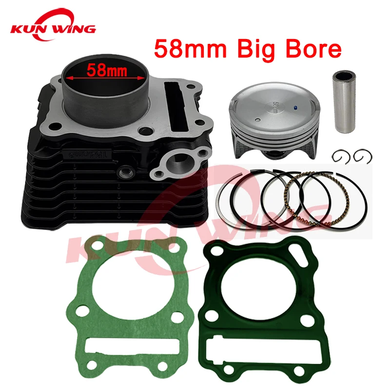 58MM Big Bore Cylinder Kit Piston for Suzuki GSX150 GSX155 GSX150F Gixxer150 Gixxer 150 SF 155cc 2014-2021
58MM Big Bore Cylinder Kit Piston for Suzuki GSX150 GSX155 GSX150F Gixxer150 Gixxer 150 SF 155cc 2014-2021