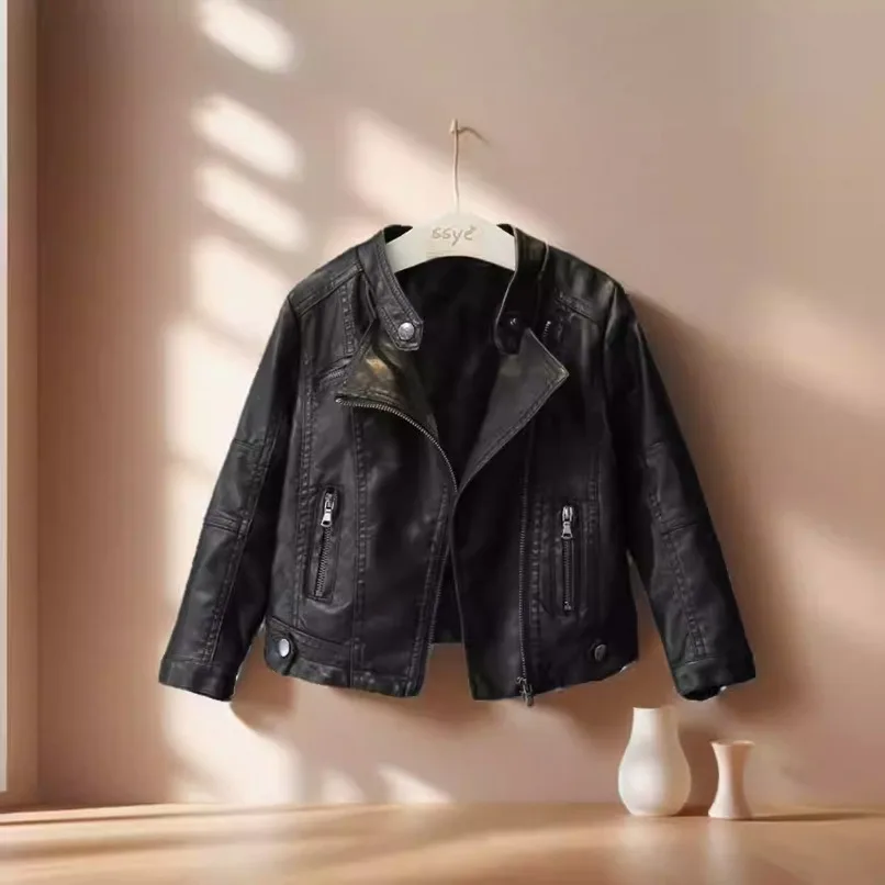 2025 Girls Boys Black Pu Zipper Jackets Kids Baby Leather Jacket Cool Coat Children Clothes Overcoats Spring Autumn 2-14T
2025 Girls Boys Black Pu Zipper Jackets Kids Baby Leather Jacket Cool Coat Children Clothes Overcoats Spring Autumn 2-14T