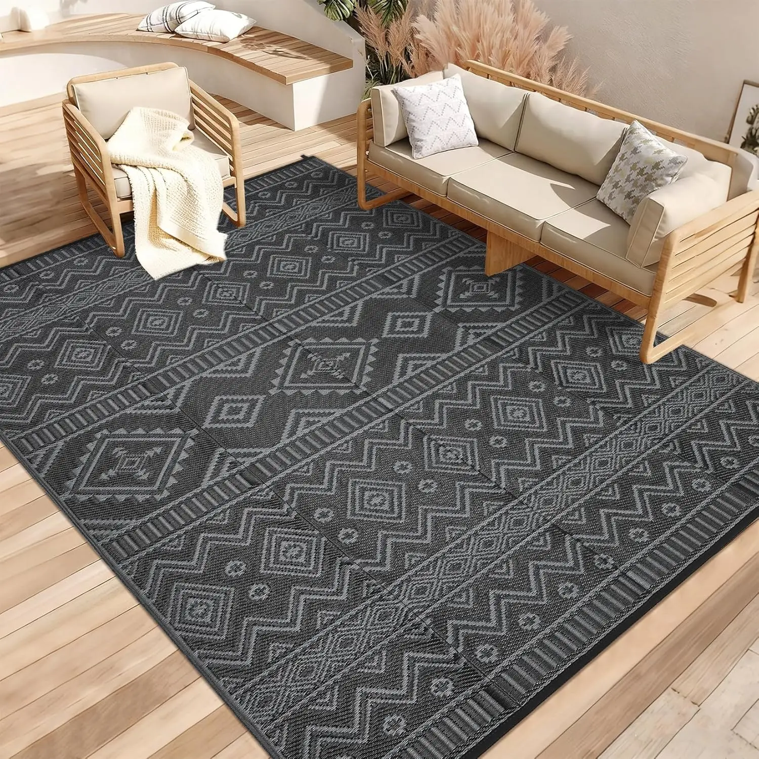 Home Outdoor Rug Waterproof 8x10 Reversible Outside Rug, Lightweight & Foldable Geometric Patio Carpet, Plastic Straw Indoor
Home Outdoor Rug Waterproof 8x10 Reversible Outside Rug, Lightweight & Foldable Geometric Patio Carpet, Plastic Straw Indoor
