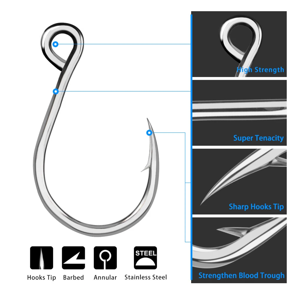 10 pcs Anticorrosion Fishing Hooks Steel Tackle Barbed Carp Lure Boat Tools Durable Silver Thick Hook For Sea Fishing Gifts
10 pcs Anticorrosion Fishing Hooks Steel Tackle Barbed Carp Lure Boat Tools Durable Silver Thick Hook For Sea Fishing Gifts