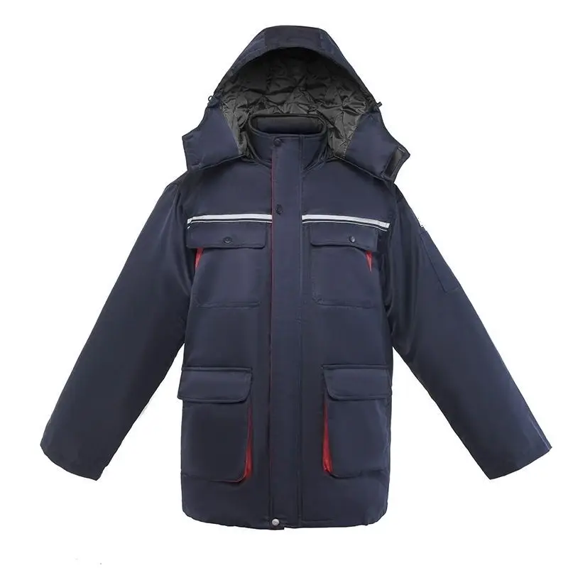 Thiened Anti-Static Cotton Workwear Warm Detachable Medium-Length Cotton Jaet Winter Cold Resistance Clothing for Men
Thiened Anti-Static Cotton Workwear Warm Detachable Medium-Length Cotton Jaet Winter Cold Resistance Clothing for Men