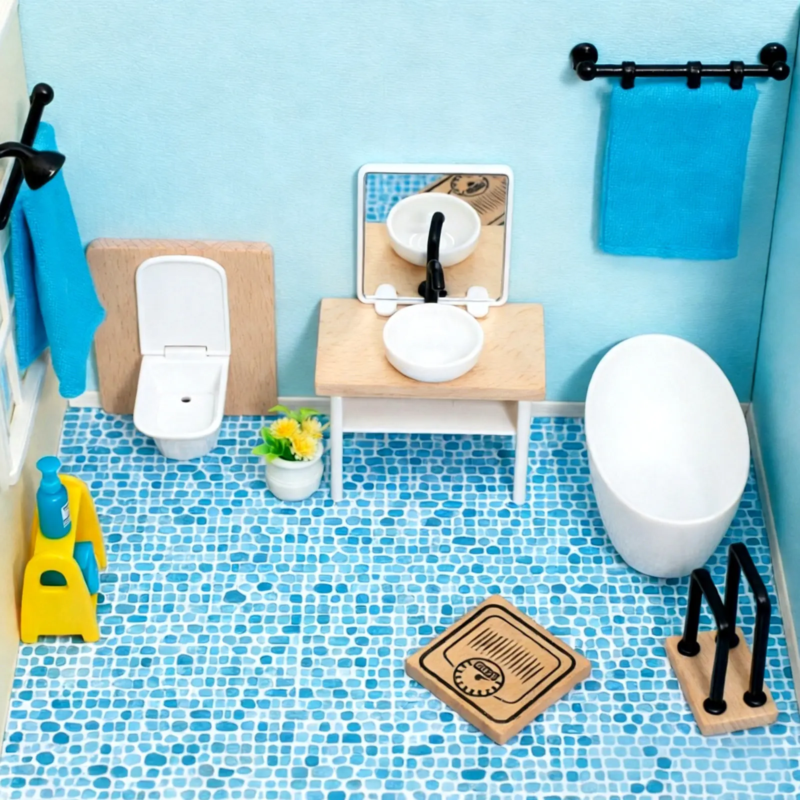 1Set 1 12 Scale Dollhouse Bathroom Furniture Miniature Sink Bathtub Toilet Cabinet Realistic Bathroom Accessories
1Set 1 12 Scale Dollhouse Bathroom Furniture Miniature Sink Bathtub Toilet Cabinet Realistic Bathroom Accessories