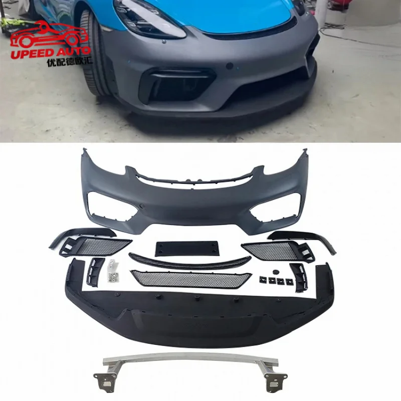 Suitable for 718 Boxster Cayman Upgraded with GT4 Front Bumper PP Plastic Primer Body Kit
Suitable for 718 Boxster Cayman Upgraded with GT4 Front Bumper PP Plastic Primer Body Kit