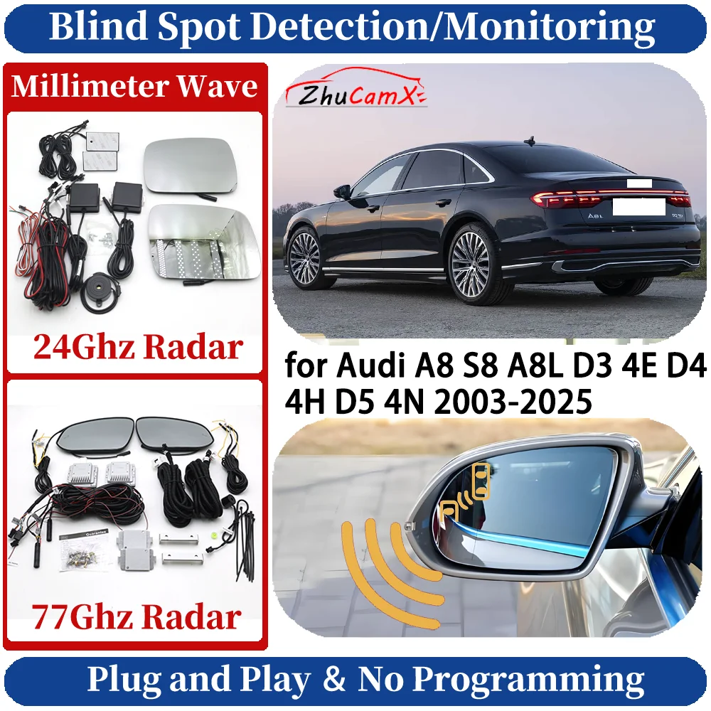 Blind Spot Monitoring/Detection for Audi A8 S8 A8L D3 4E D4 4H D5 4N Side Assist Lane Change Assist Sensor Night Driving System
Blind Spot Monitoring/Detection for Audi A8 S8 A8L D3 4E D4 4H D5 4N Side Assist Lane Change Assist Sensor Night Driving System