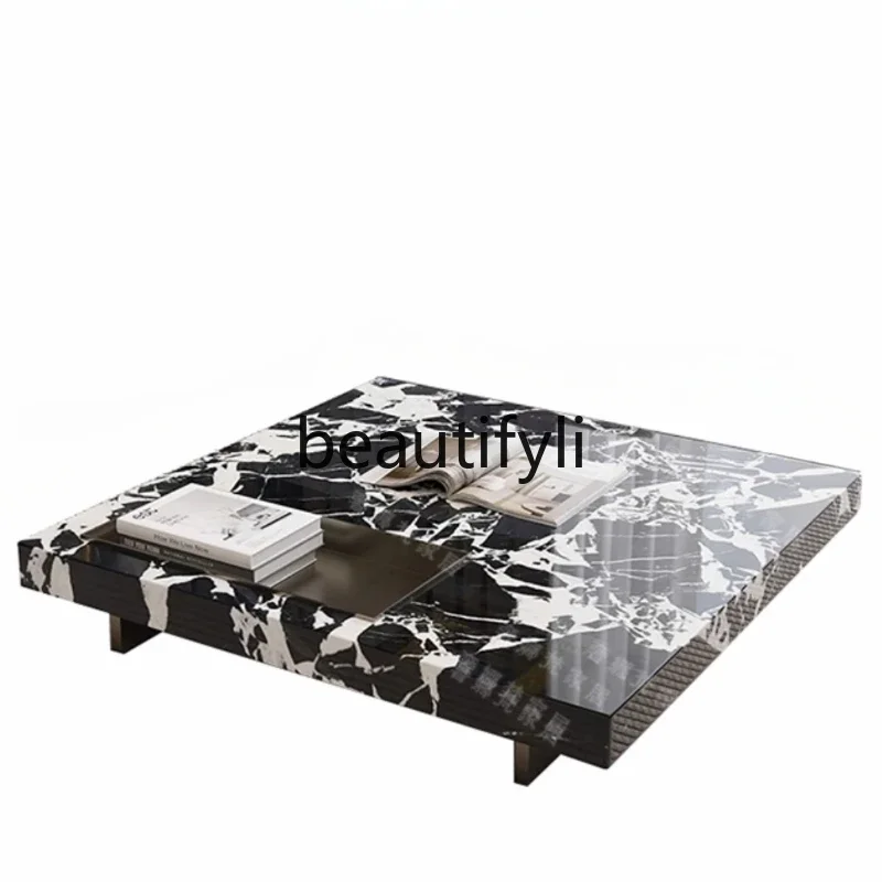 Natural marble luxury stone coffee table black box coffee table light luxury minimalist living room squareQ
Natural marble luxury stone coffee table black box coffee table light luxury minimalist living room squareQ