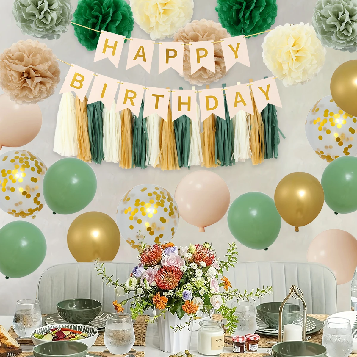 Green Pink Purple Birthday Party Decor Set Includes "Happy Birthday" Banner Confetti Balloons& Fringe Curtain Kids Adults Party
Green Pink Purple Birthday Party Decor Set Includes "Happy Birthday" Banner Confetti Balloons& Fringe Curtain Kids Adults Party