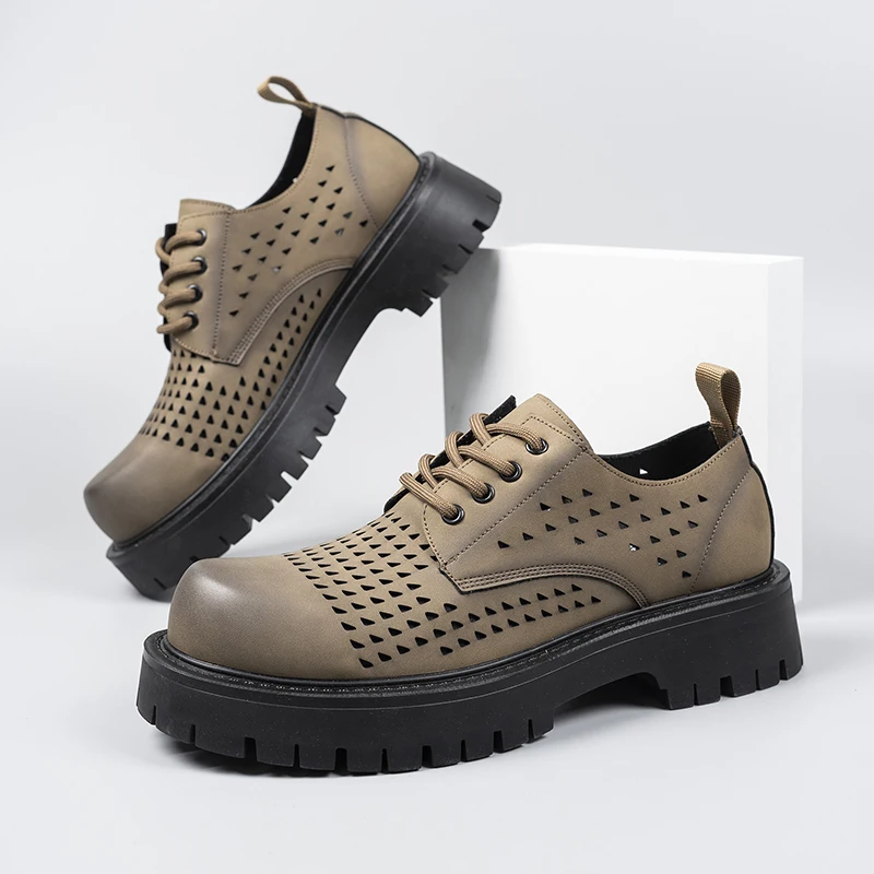 Luxury Designer Height Increasing Men Leather Casual Shoes New 2026 Spring Summer Breathable Hollow Men Business Oxford Shoes
Luxury Designer Height Increasing Men Leather Casual Shoes New 2026 Spring Summer Breathable Hollow Men Business Oxford Shoes