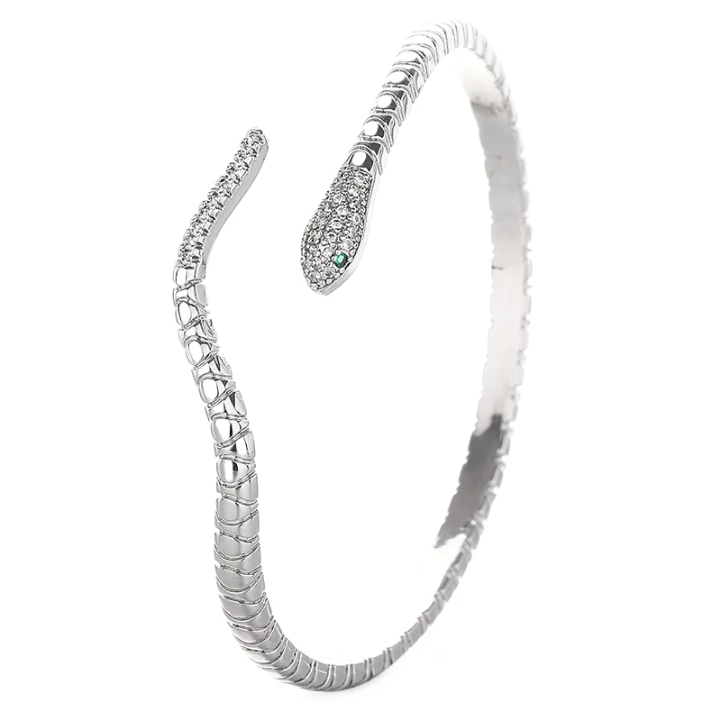 HLL Women's 925 Sterling Silver Bohemian Style Snake Tennis Zircon Rhodium Wedding Party Jewelry Fine Bangle Bangles Gift Idea
HLL Women's 925 Sterling Silver Bohemian Style Snake Tennis Zircon Rhodium Wedding Party Jewelry Fine Bangle Bangles Gift Idea