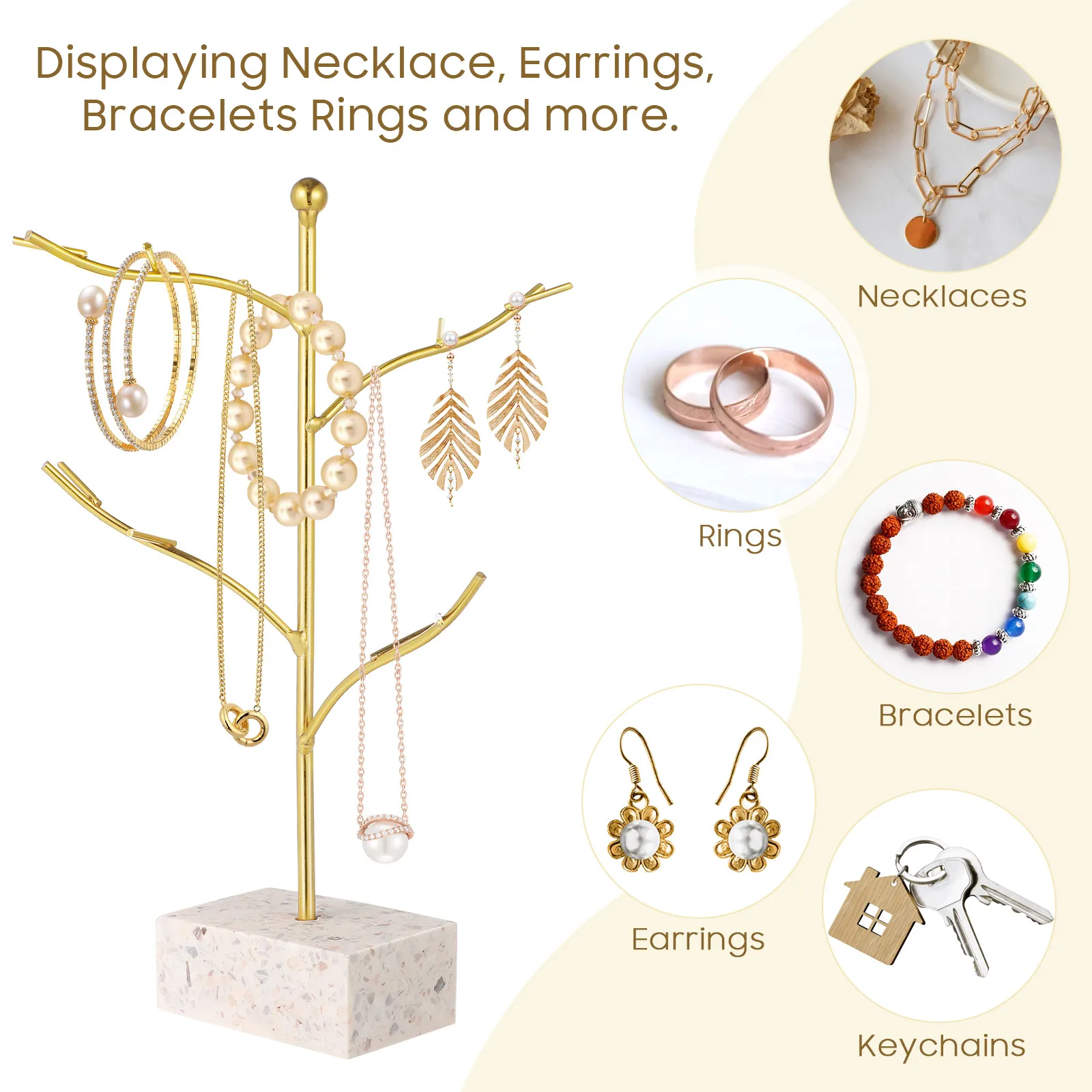 Jewelry Display Stand Necklace Holder Earring Storage Alloy Resin Durable Unique Design Home Decoration Gift Idea
Jewelry Display Stand Necklace Holder Earring Storage Alloy Resin Durable Unique Design Home Decoration Gift Idea