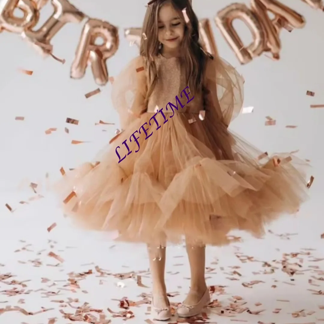 CustomizedFairy Flower Girl Dresses O-Neck Long Sleeves A-Line Knee Length Pleated Dresses First Communion Birthday Party Gowns
CustomizedFairy Flower Girl Dresses O-Neck Long Sleeves A-Line Knee Length Pleated Dresses First Communion Birthday Party Gowns