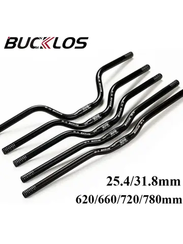 BUCKLOS Mountain Bike Handlebar 31.8mm 25.4mm Bicycle Riser Bar 620/660/720/780mm Aluminum Alloy MTB Handlebar Cycling Parts