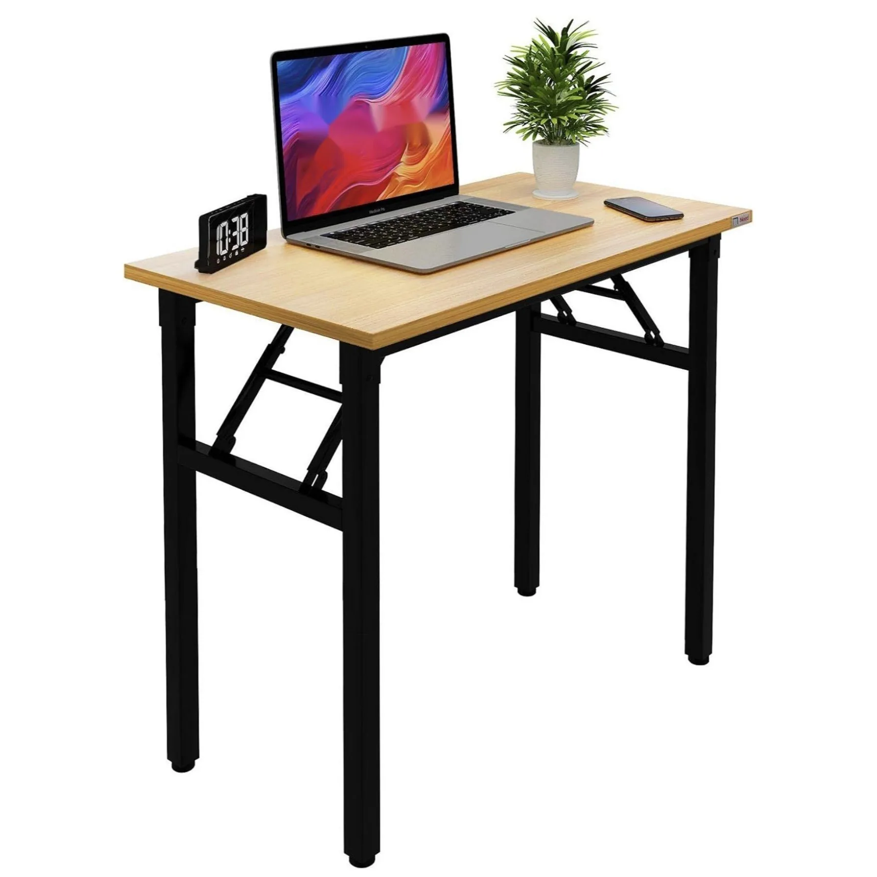 Folding Desk Small Desk 31 1/2" No Assembly Foldable Computer Desk for Small Space/Home Office/Dormitory, Teak&Black Frame
Folding Desk Small Desk 31 1/2" No Assembly Foldable Computer Desk for Small Space/Home Office/Dormitory, Teak&Black Frame