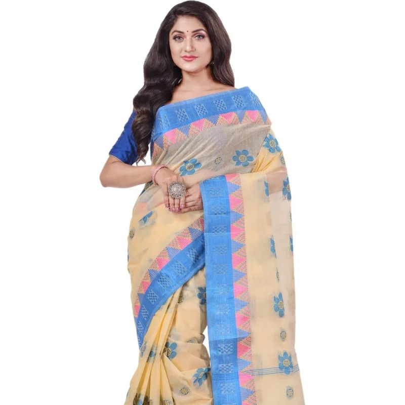 Women`s Traditional Bengal Fuleswari Woven Designer Pure Handloom Cotton Saree Without Blouse Piece 5.6 Mtr
Women`s Traditional Bengal Fuleswari Woven Designer Pure Handloom Cotton Saree Without Blouse Piece 5.6 Mtr