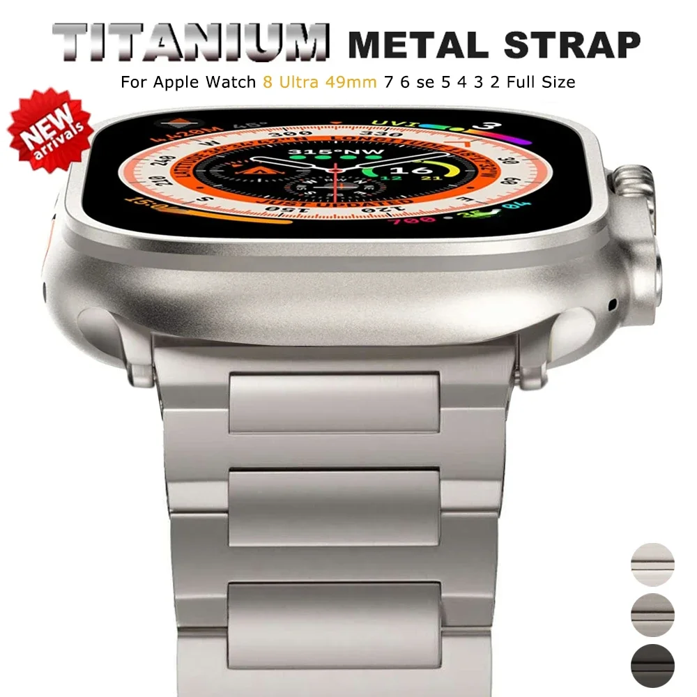 Ultra Titanium Bracelet for Apple Watch 49mm 46mm 45mm 44mm Luxury Metal Strap for IWatch Series 10 9 8 7 6 5 SE 42mm 41mm Band
Ultra Titanium Bracelet for Apple Watch 49mm 46mm 45mm 44mm Luxury Metal Strap for IWatch Series 10 9 8 7 6 5 SE 42mm 41mm Band