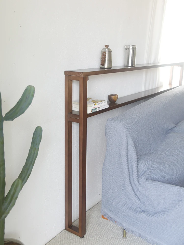 All solid wood sofa rear shelf against the wall floor to the bedside storage long narrow shelf radiator rack customization
All solid wood sofa rear shelf against the wall floor to the bedside storage long narrow shelf radiator rack customization