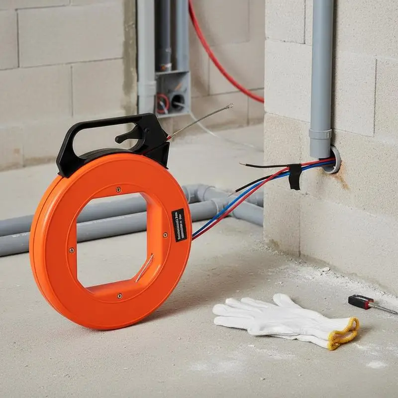 Fish Tape, 125-foot, 3/16-inch, PET Wire Puller with Optimized Housing and Handle, Easy-to-Use Cable Puller Tool, Flexible Wire Fishing Tools for Walls and Electrical Conduit, Non-Conductive
Fish Tape, 125-foot, 3/16-inch, PET Wire Puller with Optimized Housing and Handle, Easy-to-Use Cable Puller Tool, Flexible Wire Fishing Tools for Walls and Electrical Conduit, Non-Conductive