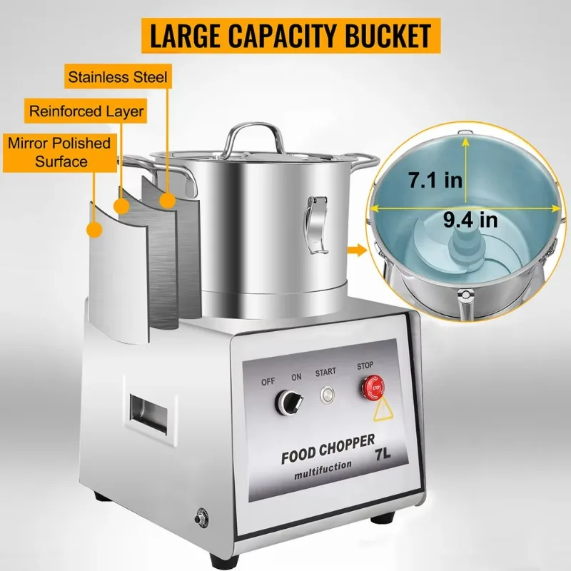 High Quality Stainless Steel Food Processor Onion Meat Slicer Grinder Cutter Commercial Electric Vegetable Chopper
High Quality Stainless Steel Food Processor Onion Meat Slicer Grinder Cutter Commercial Electric Vegetable Chopper