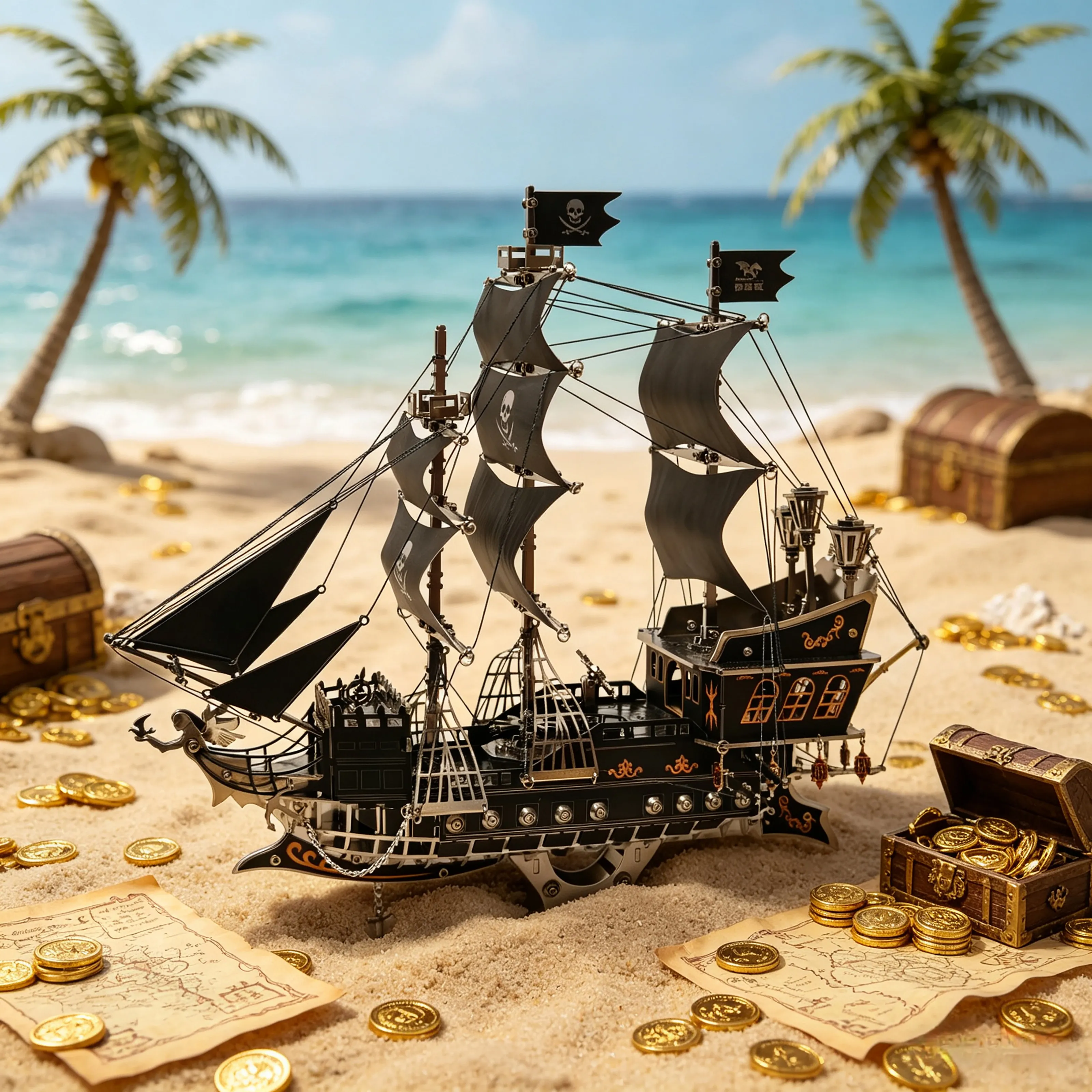 Pirate Ship 3D Metal Puzzle High Difficulty Assembly Building Block Model DIY Toy Gift for Friends
Pirate Ship 3D Metal Puzzle High Difficulty Assembly Building Block Model DIY Toy Gift for Friends