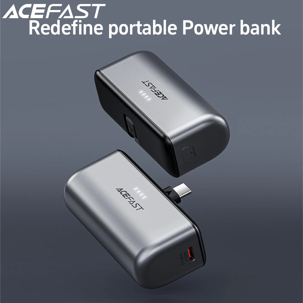 ACEFAST 5000mAh Mini Power Bank With Type C Plug For iPhone 15/16 Series Portable Extra Battery For Outdoor Travel Fast Charging
ACEFAST 5000mAh Mini Power Bank With Type C Plug For iPhone 15/16 Series Portable Extra Battery For Outdoor Travel Fast Charging