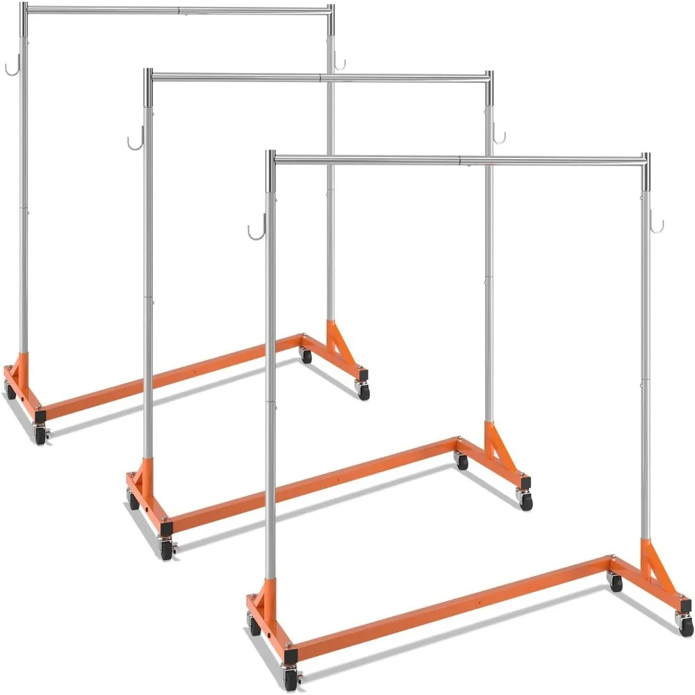 Industrial Grade Z Base Garment Rack Rolling Clothing Rack with Lockable Wheels Steel Frame for Store Display Orange 3
Industrial Grade Z Base Garment Rack Rolling Clothing Rack with Lockable Wheels Steel Frame for Store Display Orange 3