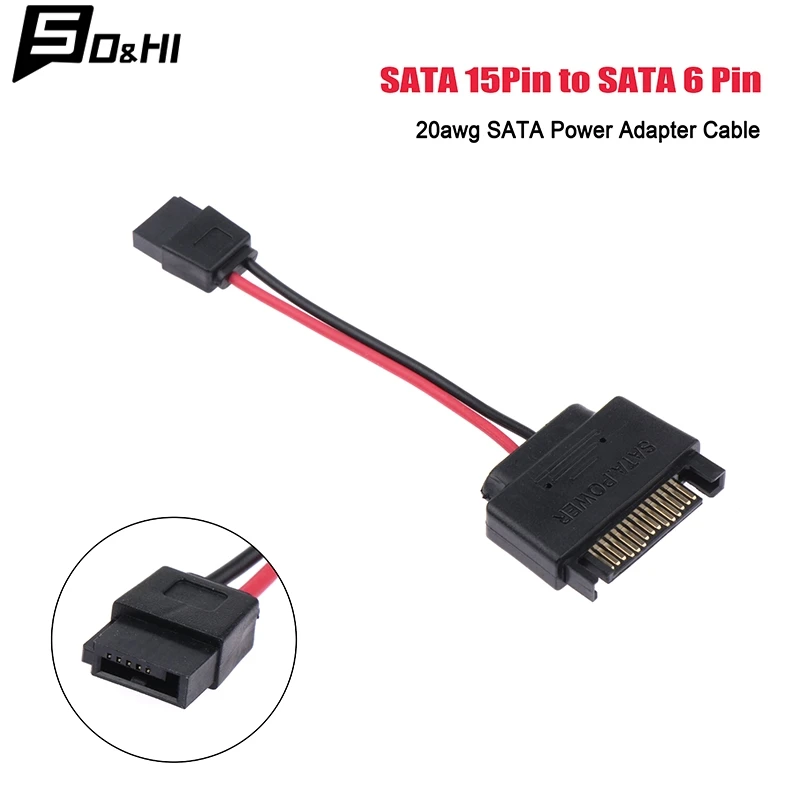 1 szt. 15-pinowy męski na SATA 6-pinowy żeński Slimline Kabel zasilający 20awg Kabel do napędu optycznego laptopa
1 szt. 15-pinowy męski na SATA 6-pinowy żeński Slimline Kabel zasilający 20awg Kabel do napędu optycznego laptopa