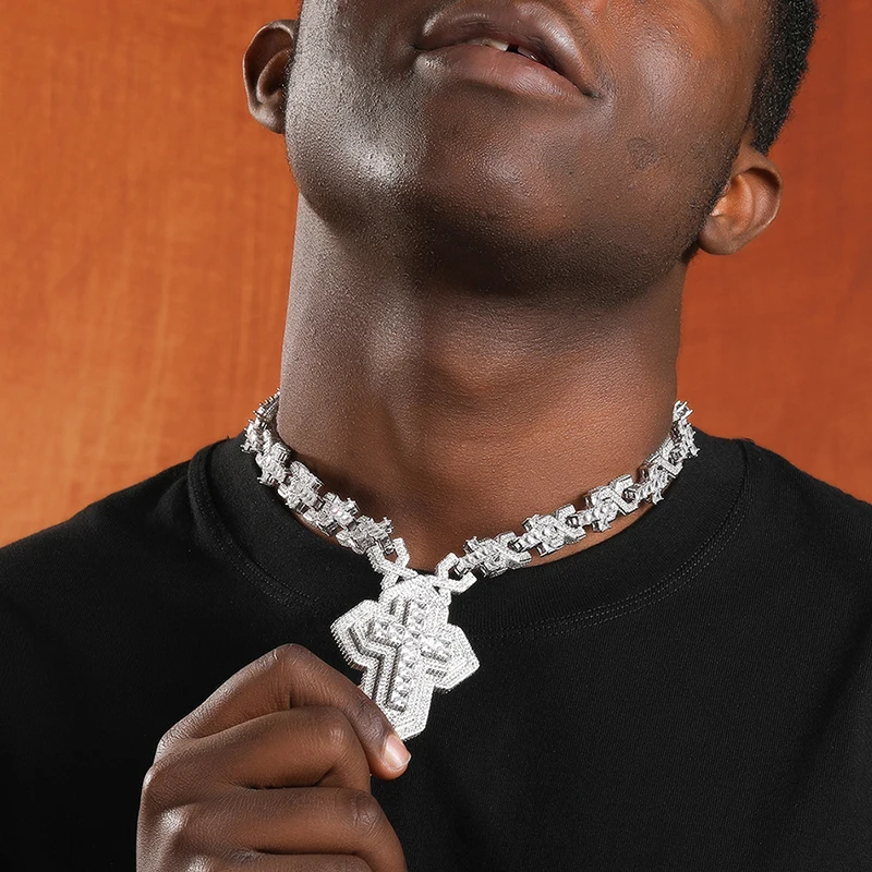 Hip Hop 5A+ CZ Stone Bling Iced Out Infinity Cross Link Chain Necklace for Men Rapper Jewelry Gold Silver Color
Hip Hop 5A+ CZ Stone Bling Iced Out Infinity Cross Link Chain Necklace for Men Rapper Jewelry Gold Silver Color