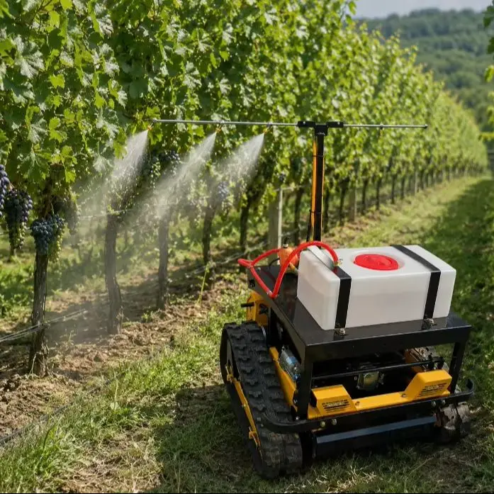 ZNW-500 Tracked Remote Control Lawn Mower 500W Brushless Motor Multifunctional All Terrain Grass Cutter With Spraying Device
ZNW-500 Tracked Remote Control Lawn Mower 500W Brushless Motor Multifunctional All Terrain Grass Cutter With Spraying Device
