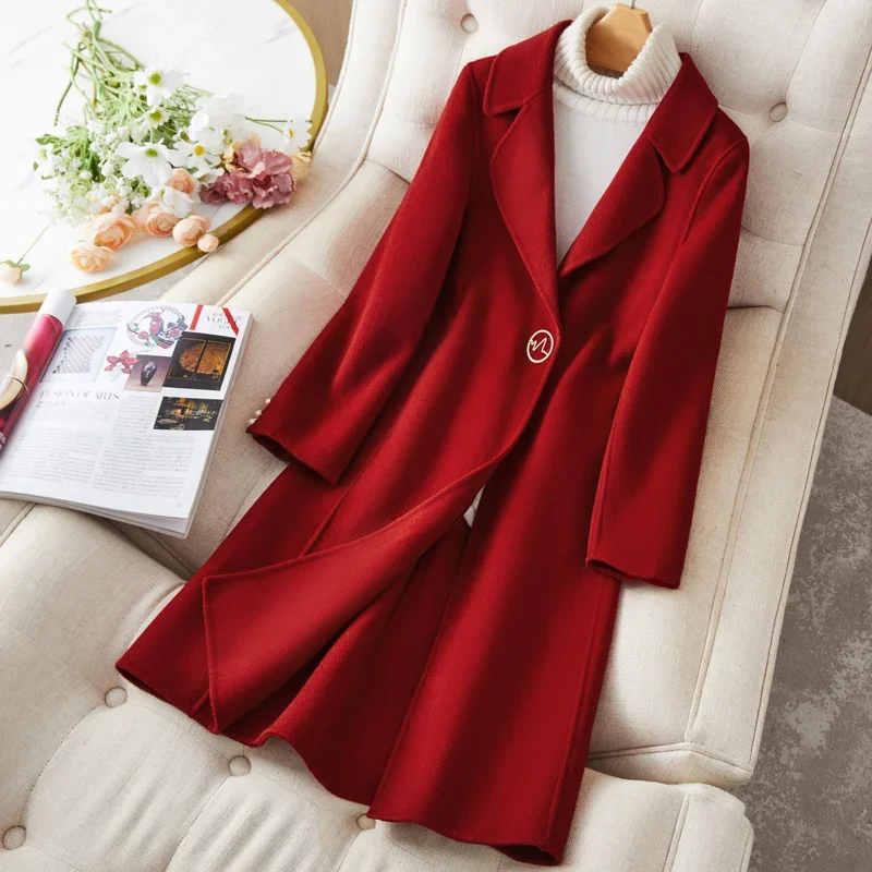 LIBIELIY 2025 Women's 100% Cashmere Thick Double Sided Long Jacket Classic Multi Functional Fashion Suitable For Business
LIBIELIY 2025 Women's 100% Cashmere Thick Double Sided Long Jacket Classic Multi Functional Fashion Suitable For Business