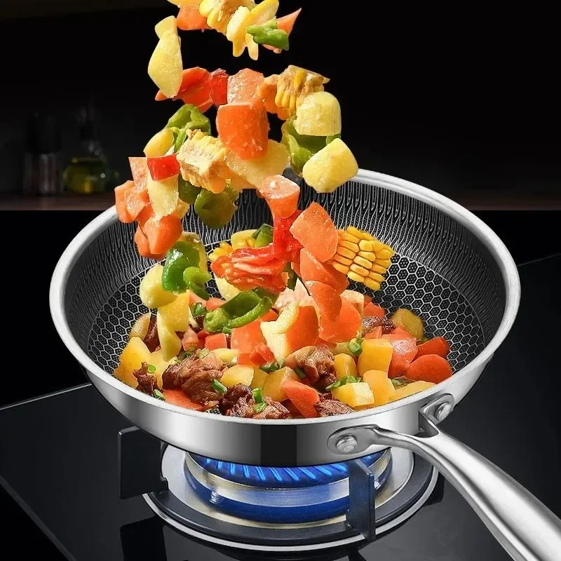 304 Stainless Steel Kitchen Quality Frying Pan Nonstick Pan Cooking Fried Steak Pot Electromagnetic Furnace General
304 Stainless Steel Kitchen Quality Frying Pan Nonstick Pan Cooking Fried Steak Pot Electromagnetic Furnace General