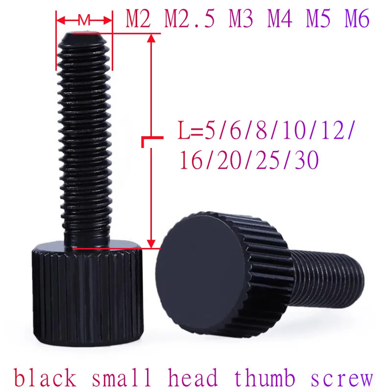 10pcs-20pcs M2 M2.5 M3 M4 M5 M6 *5/6/8/10/12/15/20/25/30 Steel with black Knurling Flat Head Thumb Screw Hand Tighten Screws
10pcs-20pcs M2 M2.5 M3 M4 M5 M6 *5/6/8/10/12/15/20/25/30 Steel with black Knurling Flat Head Thumb Screw Hand Tighten Screws