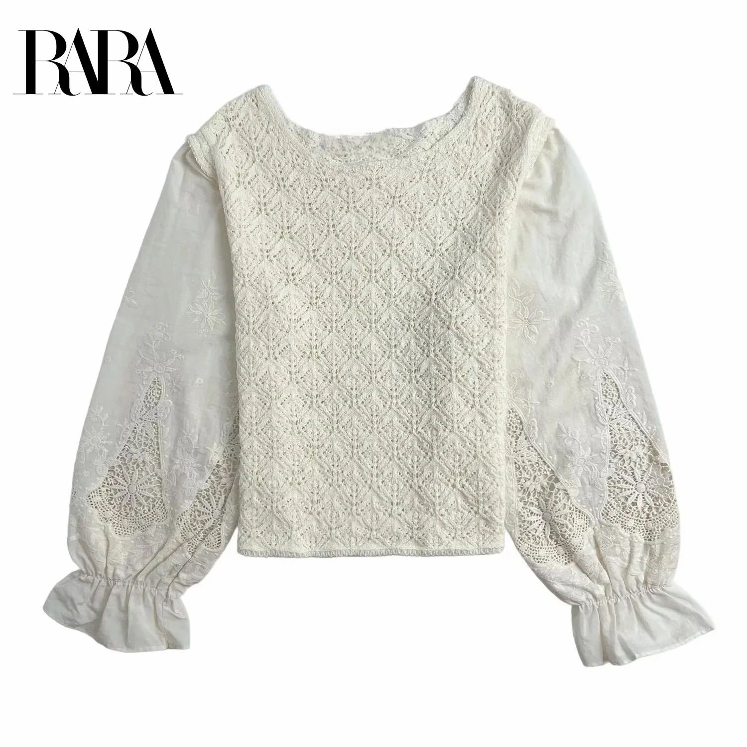 RARA2025 Summer New Women's Casual Fashion Sweet French Splicing Sleeve Jacquard Mesh Round Neck Knitted Top
RARA2025 Summer New Women's Casual Fashion Sweet French Splicing Sleeve Jacquard Mesh Round Neck Knitted Top
