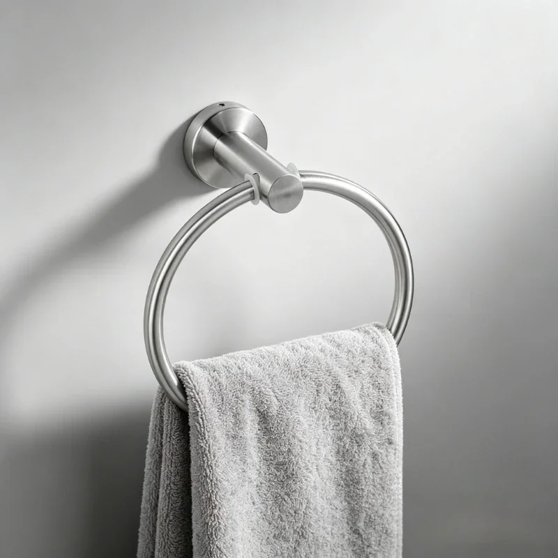 American towel ring punched installation, bathroom stainless steel 304 towel hanging ring
American towel ring punched installation, bathroom stainless steel 304 towel hanging ring