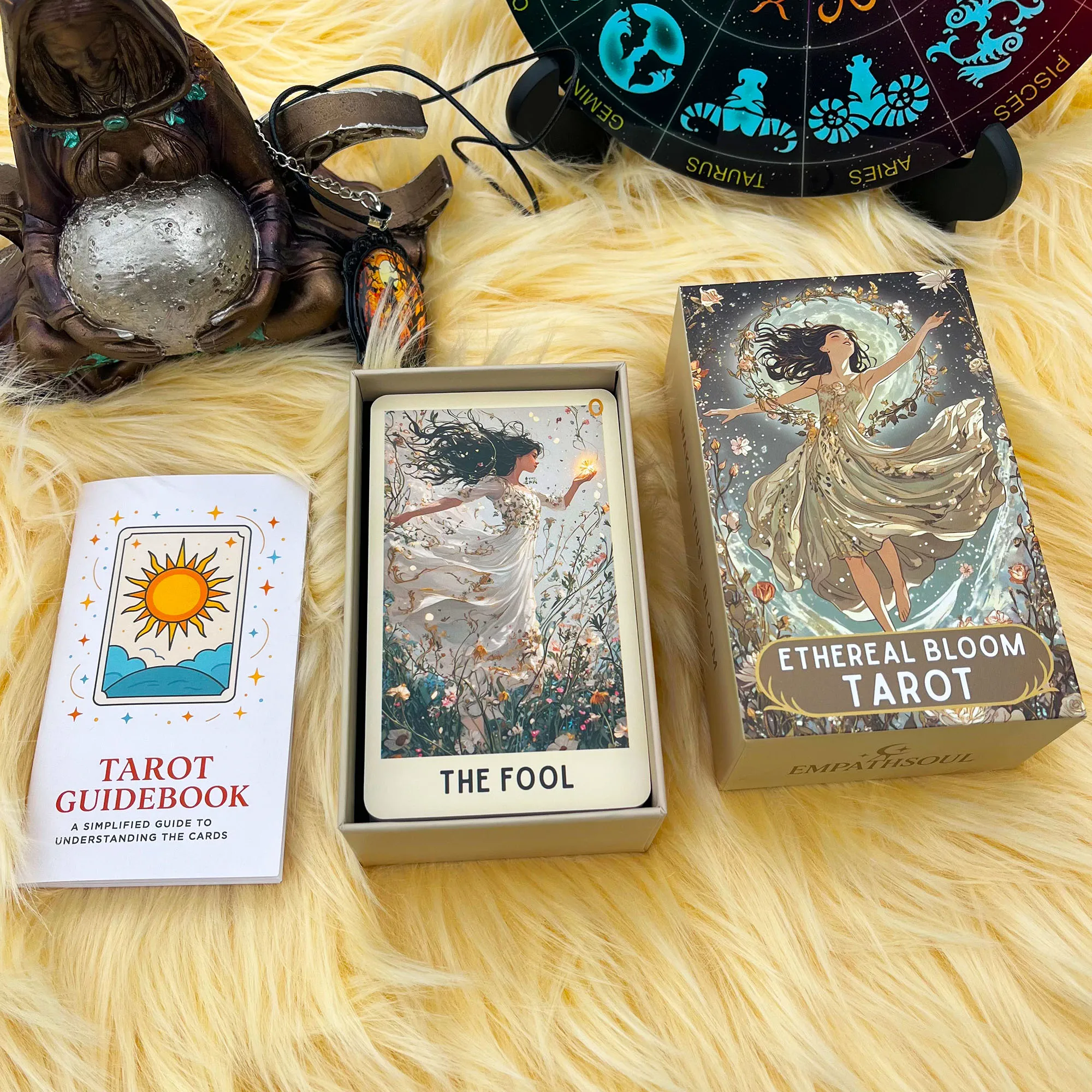 Ethereal Bloom Tarot Cards Deck, 78 Cards, Moonlitght Magic Tarot for Self-Discovery & Divination, English Guidebook, 14+
Ethereal Bloom Tarot Cards Deck, 78 Cards, Moonlitght Magic Tarot for Self-Discovery & Divination, English Guidebook, 14+