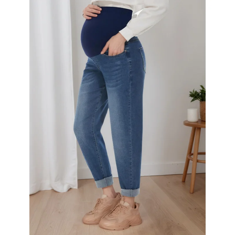 Джинсы для беременных с высокой талией, свободные, фасон «галифе», облегающие, весенние, для беременных
Джинсы для беременных с высокой талией, свободные, фасон «галифе», облегающие, весенние, для беременных