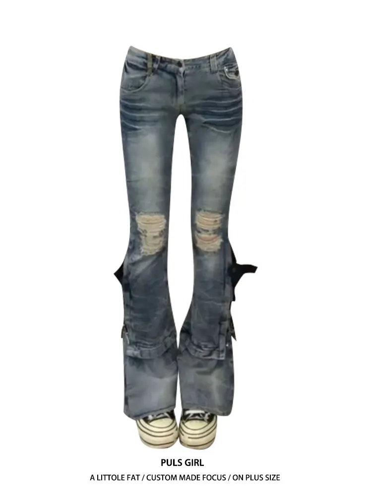 plus Size American Retro Washed Hole Binding Micro Flare Jeans Women 2026 New Spicy Girl Slimming Long Pants Casual High Waist
plus Size American Retro Washed Hole Binding Micro Flare Jeans Women 2026 New Spicy Girl Slimming Long Pants Casual High Waist