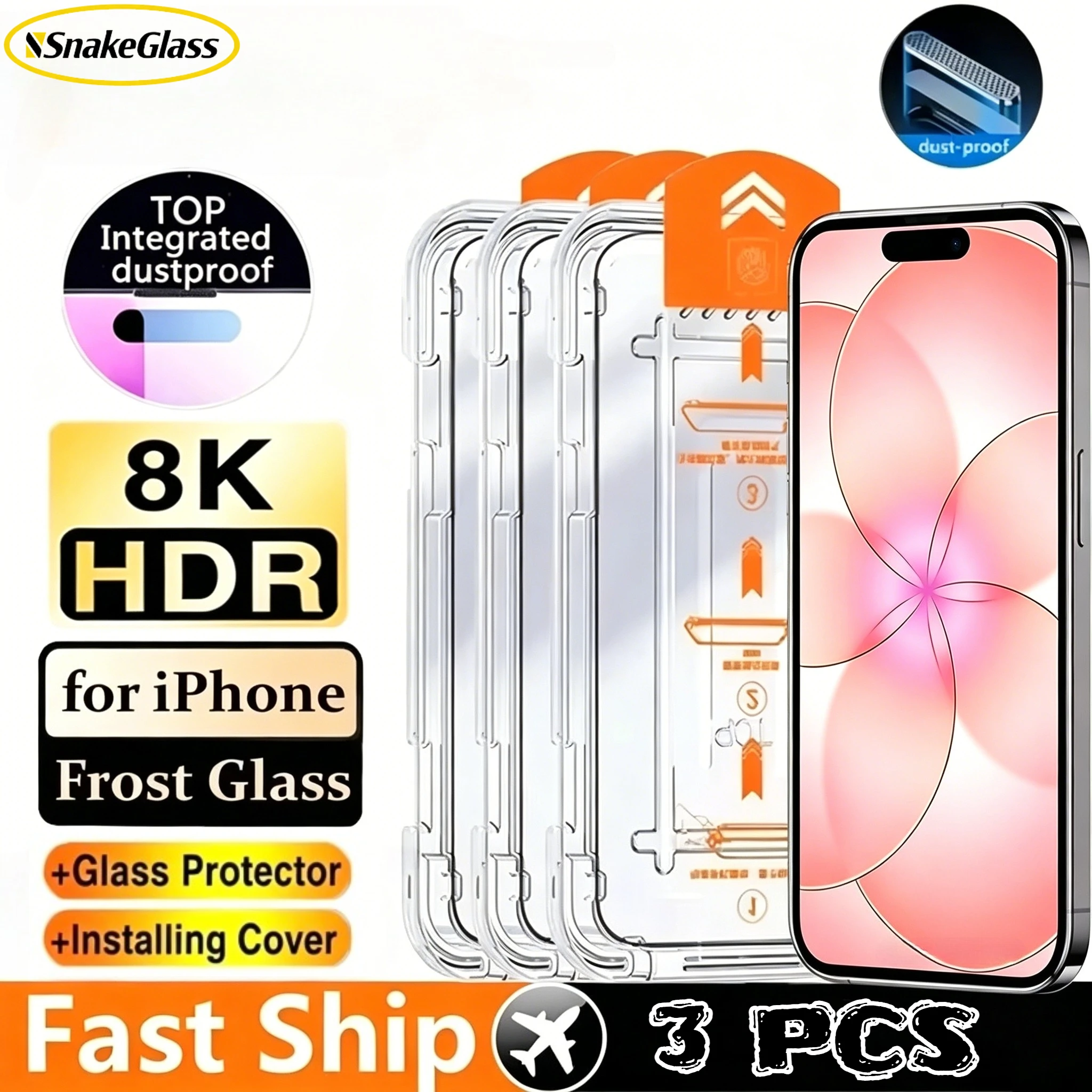 3Pcs Easy Installation HD Screen Protector for Iphone 17 Pro Max Air 17E 16 15 14 13 12 11 XS XR 8 7 Smooth HD Film Anti-Scratch
3Pcs Easy Installation HD Screen Protector for Iphone 17 Pro Max Air 17E 16 15 14 13 12 11 XS XR 8 7 Smooth HD Film Anti-Scratch