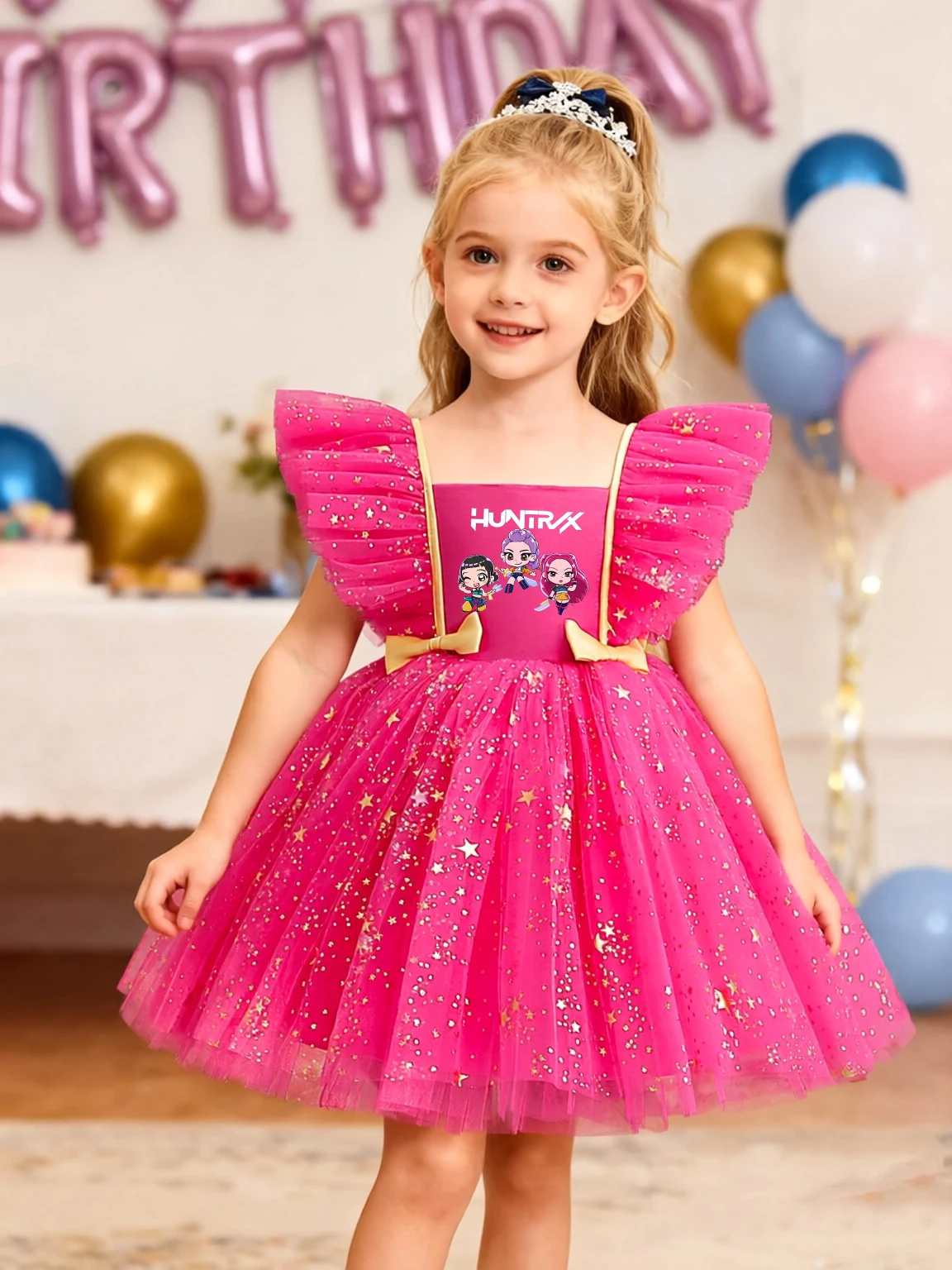 K-Pop Hunters Zoey Rumi Princess Dress for Girls Sequined Star Bow Tutu Gown Baby Formal Gala Prom Gown Kids Party Costume
K-Pop Hunters Zoey Rumi Princess Dress for Girls Sequined Star Bow Tutu Gown Baby Formal Gala Prom Gown Kids Party Costume