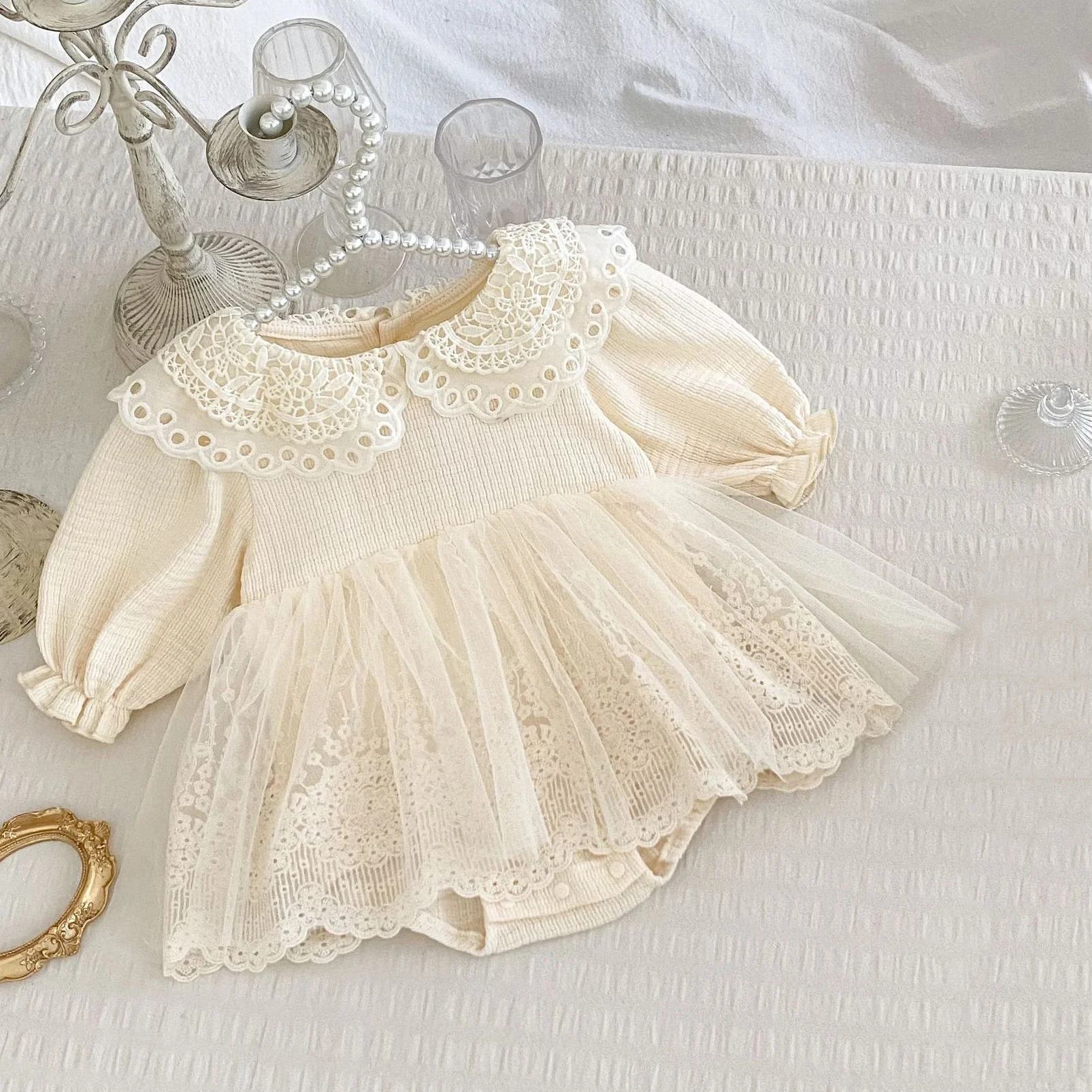 Весенне-летняя одежда для новорожденных девочек 0-24 месяцев, хлопковый комбинезон, кружевное платье-боди, платье-пачка, элегантный милый наряд
Весенне-летняя одежда для новорожденных девочек 0-24 месяцев, хлопковый комбинезон, кружевное платье-боди, платье-пачка, элегантный милый наряд