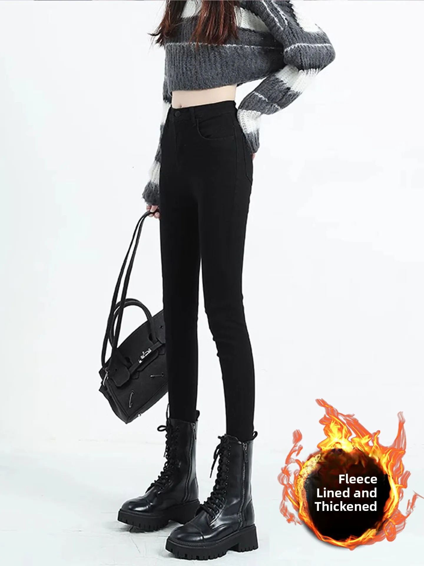 Women's Fce Lined Thiened Skinny Jeans High Waist Casual Wear High Elastici Durable Denim Fabric Fall Winter New Sle
Women's Fce Lined Thiened Skinny Jeans High Waist Casual Wear High Elastici Durable Denim Fabric Fall Winter New Sle