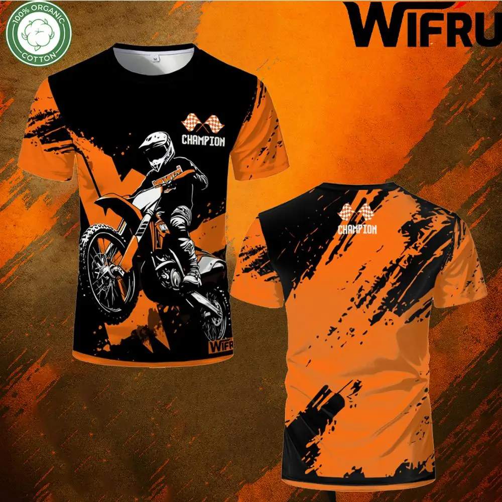 Street Hip-hop Motocross 3D Print Cotton T-shirt Youth Trendy Mountain Cross Extreme Sports Tee Men's Breathable Crew Neck Tops
Street Hip-hop Motocross 3D Print Cotton T-shirt Youth Trendy Mountain Cross Extreme Sports Tee Men's Breathable Crew Neck Tops