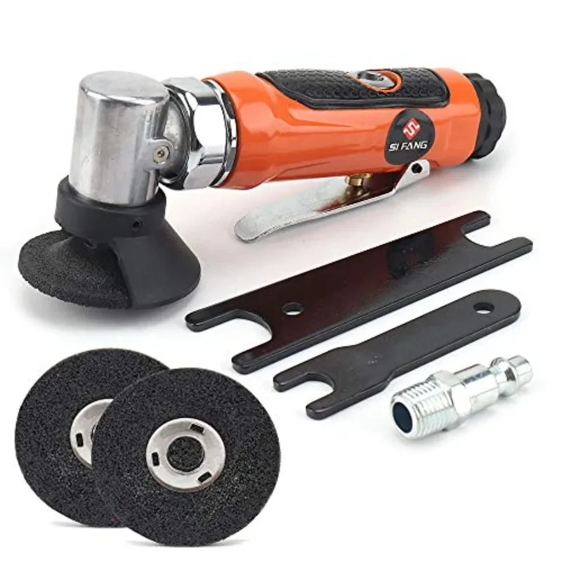 Pneumatic 2-Inch Mini Air Angle Grinder Cut Off Tool with 3Pcs 2'' Grinding Wheels in Silver for Efficient Metal Cutting and Gr
Pneumatic 2-Inch Mini Air Angle Grinder Cut Off Tool with 3Pcs 2'' Grinding Wheels in Silver for Efficient Metal Cutting and Gr