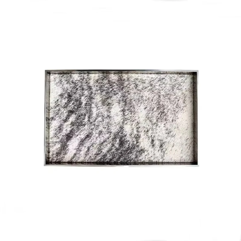 Modern art rectangular gray horsehair creative tray home simple storage tray hotel party supplies decoration
Modern art rectangular gray horsehair creative tray home simple storage tray hotel party supplies decoration