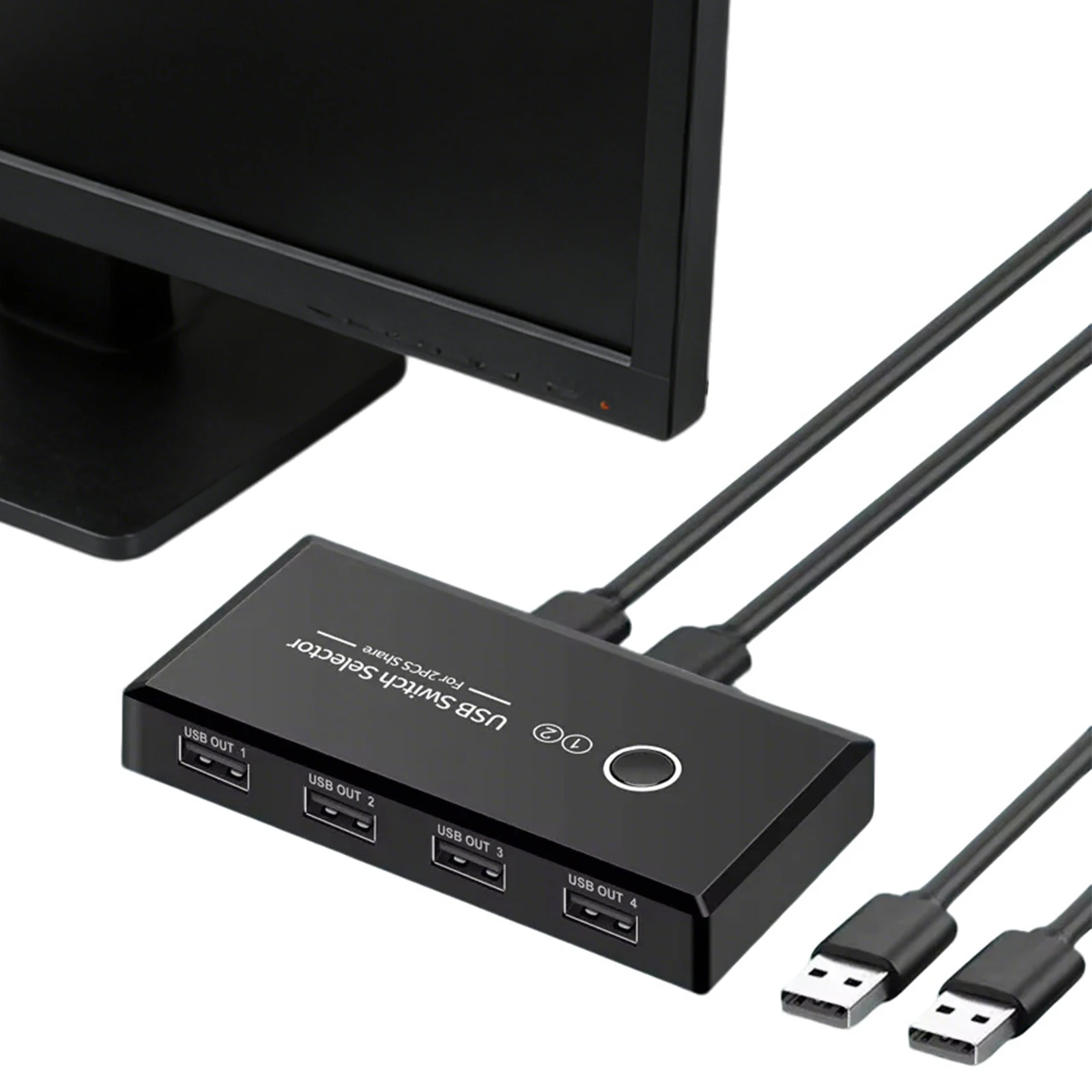 USB 3.0 KVM Switch Adapter ith 2 Cables 2 Computers Share 4 USB Ports One Button Switch Adapter USB Switch Controller Hub for PC
USB 3.0 KVM Switch Adapter ith 2 Cables 2 Computers Share 4 USB Ports One Button Switch Adapter USB Switch Controller Hub for PC