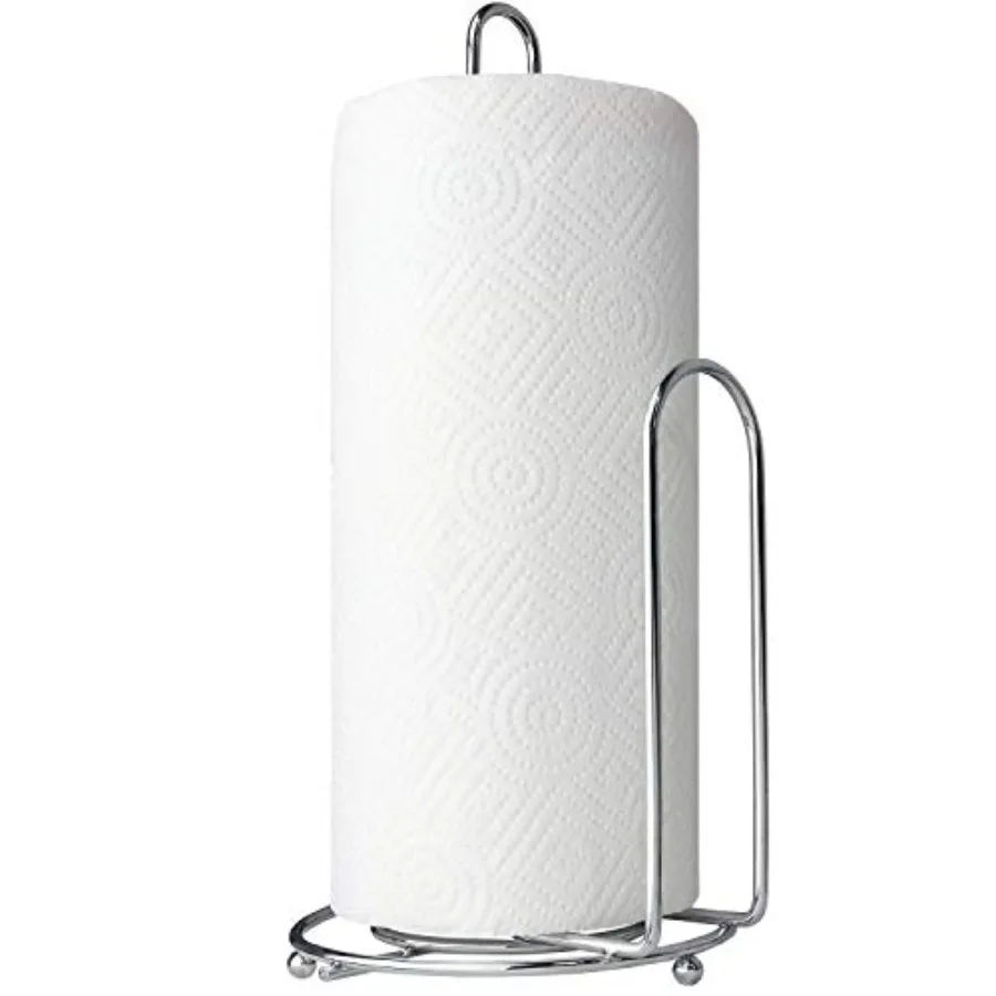 One-Handed Tear Paper Towel Dispenser, Modern Chrome Countertop Paper Towel Holder
One-Handed Tear Paper Towel Dispenser, Modern Chrome Countertop Paper Towel Holder